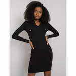 RUE PARIS Ženska črtasta obleka Mila RUE PARIS black RV-SK-7435.38_381411 S