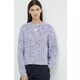 Volnen pulover American Vintage PULL ML COL ROND ženski, vijolična barva, POY18AE24 - vijolična. Pulover iz kolekcije American Vintage. Model izdelan iz vzorčaste pletenine. Zaradi svoje visoke termoregulacijske sposobnosti vam volna pomaga...