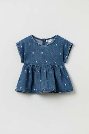 Majica za dojenčka OVS - modra. Majica za dojenčka iz kolekcije OVS. Model izdelan iz vzorčaste tkanine.