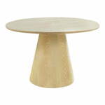 Okrogla jedilna miza z mizno ploščo v jesenovem dekorju ø 120 cm Bolton – House Nordic