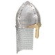 vidaXL Križarska viteška čelada starinska kopija LARP srebrno jeklo