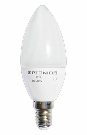Optonica LED sijalka E14 C37 6W 6000k 480lm svečka