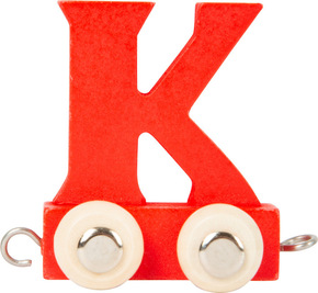 Leseni vlak barvna črka abecede K