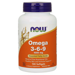 Omega 3-6-9 NOW, 1000 mg (100 kapsul)