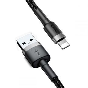 USB+LIGHTNING KABEL ZA APPLE NAPRAVE BASEUS 200CM GREY/BLACK