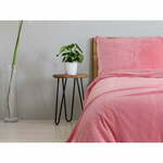 Rožnata enojna posteljnina iz mikropliša 140x200 cm Uni – B.E.S.
