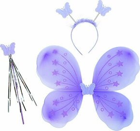 WEBHIDDENBRAND Metuljeva krila vijolične barve z naglavnim trakom in palico