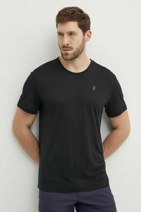 Športna kratka majica Peak Performance Delta črna barva - črna. Športna kratka majica iz kolekcije Peak Performance. Model izdelan iz hitrosušečega materiala.