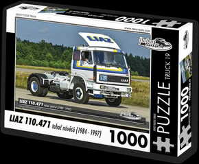 RETRO-AUTA© Puzzle TOVORNJAK št. 19 Liaz 110.471 polpriklopnik traktor (1984-1997) 1000 kosov