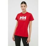 Bombažen t-shirt Helly Hansen rdeča barva - rdeča. Kratka majica iz kolekcije Helly Hansen. Model izdelan iz tanke, rahlo elastične pletenine.