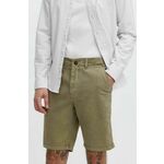 Kratke hlače Superdry moški, zelena barva - zelena. Kratke hlače iz kolekcije Superdry. Model izdelan iz gladke tkanine. Model iz zračne tkanine z visoko vsebnostjo bombaža.