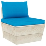 vidaXL Blazine za kavč iz palet 2 kosa svetlo modro blago