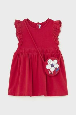 Obleka za dojenčka Mayoral rdeča barva - rdeča. Obleka za dojenčke iz kolekcije Mayoral. Nabran model