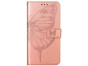 Chameleon Samsung Galaxy S23 - Preklopna torbica (WLGO-Butterfly) - roza-zlata