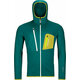 Ortovox Fleece Grid Hoody M Pacific Green M Pulover na prostem