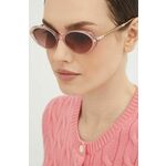 Sončna očala Versace ženska, roza barva, 0VE4469 - roza. Sončna očala iz kolekcije Versace. Model z enobarvnimi stekli in okvirji iz kombinacije umetne snovi in kovine. Ima filter UV 400.