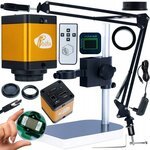 OEM Set Nosilec za Digitalni Mikroskop ODM-180X/100X – Aluminij, 50/40 mm, 12MP HDMI Kamera | za PCB v Laboratorij | Stabilna Platforma