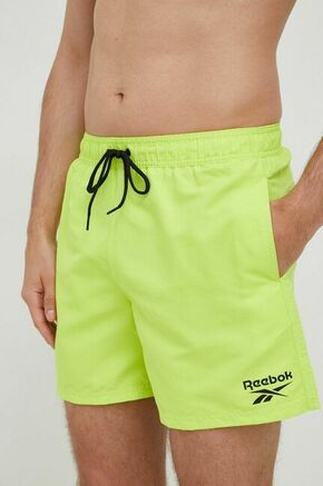 Kratke hlače za kopanje Reebok zelena barva - zelena. Kopalne kratke hlače iz kolekcije Reebok. Model izdelan iz udobnega materiala.