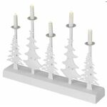 Emos 5 LED lesena dekoracija, božične jelke s svečami, 24 cm
