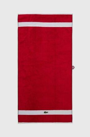 Bombažna brisača Lacoste L Casual Rouge 70 x 140 cm - roza. Brisača iz kolekcije Lacoste. Model izdelan iz bombažnega frotirja.