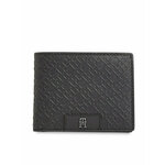 Tommy Hilfiger Velika moška denarnica Th Monogram Mini Cc Wallet AM0AM12175 Črna