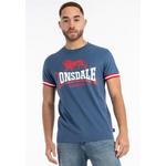 LONSDALE Majica 'Kergord' golobje modra / rdeča / bela