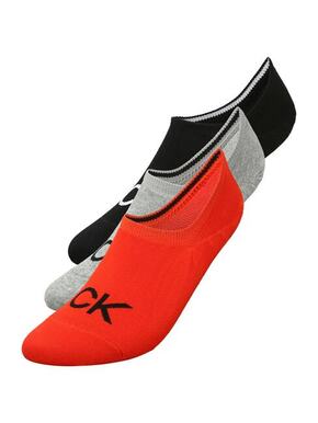 Calvin Klein nogavice (3-pack) - rdeča. Kratke nogavice iz zbirke Calvin Klein. Model iz elastičnega materiala. Vključeni trije pari