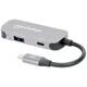 MANHATTAN Priklopna postaja 3-v-1 USB-C v HDMI sive barve 130707