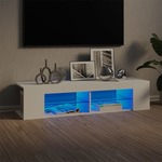 vidaXL TV omarica z LED lučkami bela 135x39x30 cm