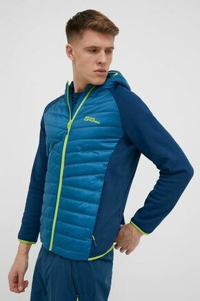 Športna jakna Jack Wolfskin Routeburn Pro Hybrid - modra. Športna jakna iz kolekcije Jack Wolfskin. Delno podložen model