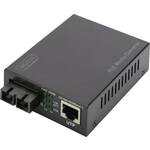Digitus Gigabit PoE medijski pretvornik, RJ45 / SC, MM, črn
