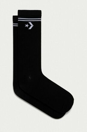 Nogavice Converse - črna. Visoke nogavice iz kolekcije Converse. Model izdelan iz elastičnega materiala. V kompletu sta dva para.