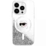 Ovitek Karl Lagerfeld KLHMP16LLGKISGH iPhone 16 Pro 6.3" hardcase transparent Liquid Glitter Karl Head Magsafe (KLHMP16LLGKISGH)