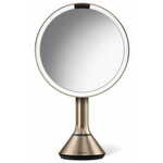 Simplehuman kozmetično ogledalo s senzorjem na dotik, DUAL LED osvetlitev, 5-kratna povečava, polnjenje, Rose Gold