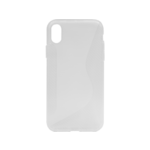 Chameleon Apple iPhone XR - Gumiran ovitek (TPU) - belo-prosojen CS-Type