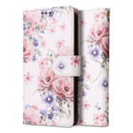 Onasi preklopna torbica Wallet denarnica Fancy Diary Samsung Galaxy A35 - Flower bela
