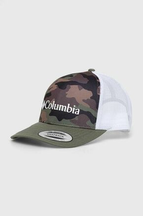 Kapa s šiltom Columbia zelena barva - zelena. Kapa s šiltom vrste baseball iz kolekcije Columbia. Model izdelan iz vzorčaste tkanine.