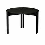 Črna okrogla mizica iz masivnega bora ø 60 cm Sticks – Karup Design