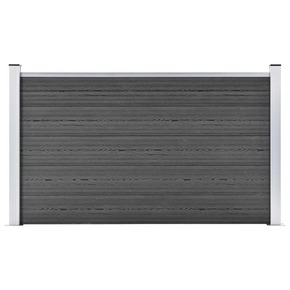 VidaXL Ograjni panel WPC 180x105 cm črn