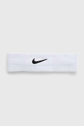 Naglavni trak Nike bela barva - bela. Naglavni trak iz kolekcije Nike. Model izdelan iz tkanine s tehnologijo za odvajanje vlage.