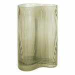 Zelena steklena vaza PT LIVING Wave, višina 27 cm