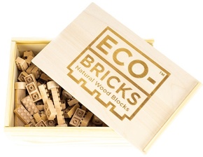 ECO-BRICKS Klasični leseni gradbeni komplet 145 kosov
