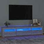 vidaXL TV omarica z LED lučkami siva sonoma 195x35x40 cm