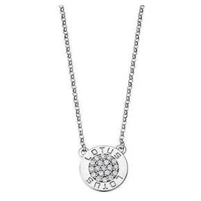 Lotus Silver Bleščeča srebrna ogrlica z prozornimi cirkoni za ženske LP1252-1 / 1 srebro 925/1000