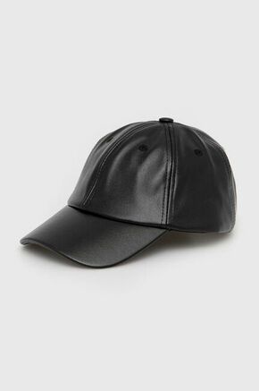 Otroška kapa Sisley črna barva - črna. Otroška kapa s šiltom vrste baseball iz kolekcije Sisley. Model izdelan iz enobarvne tkanine.