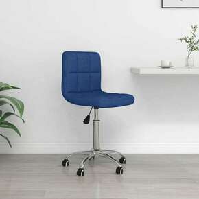 Vidaxl Vrtljiv pisarniški stol modro blago