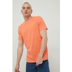 Superdry bombažna majica - oranžna. T-shirt iz zbirke Superdry. Model narejen iz tanka, rahlo elastična tkanina.