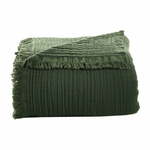 Kaki zeleno pregrinjalo iz muslina za zakonsko posteljo 200x250 cm – Mijolnir