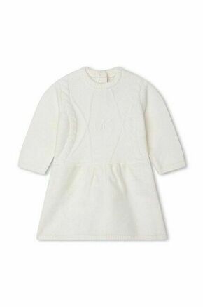 Otroška obleka Michael Kors bela barva - bela. Obleka iz kolekcije Michael Kors. Raven model