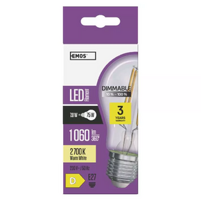 Emos LED žarnica Filament A60 8